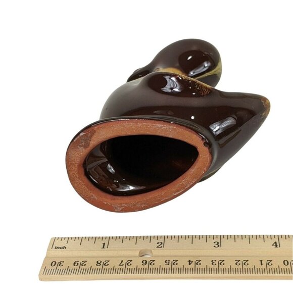 Blue Mountain Pottery Redware Drip Glaze Duck Figurine 65f - Picture 3 of 4